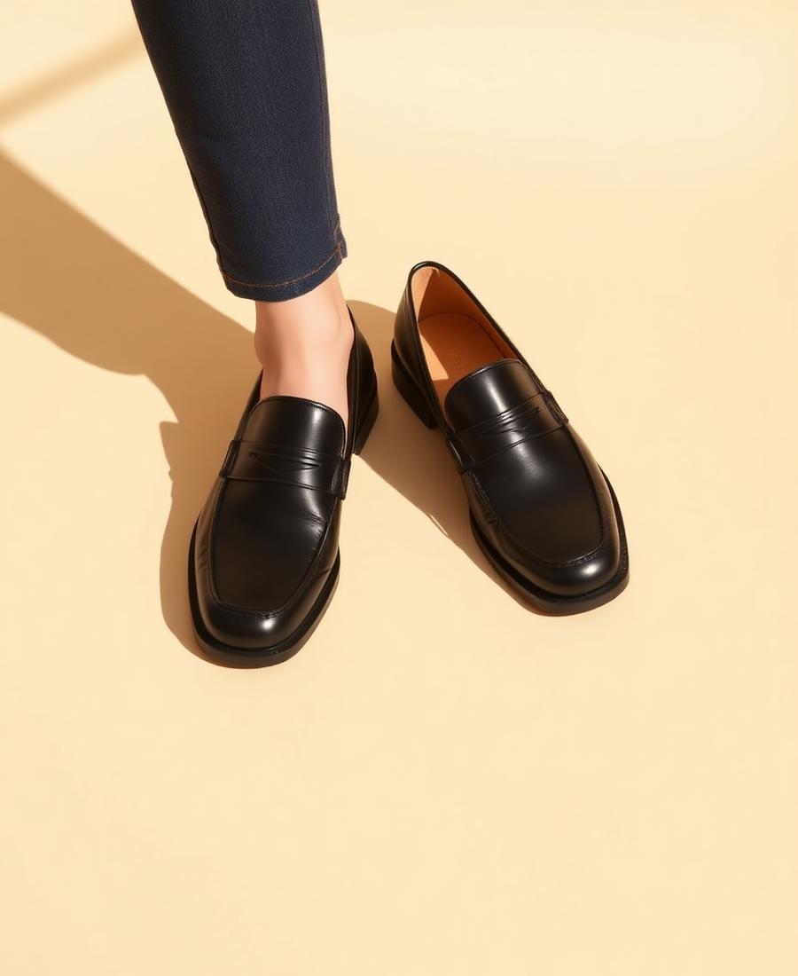 Loafers i skinn